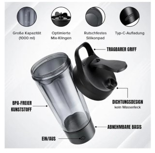 Mezcladora de proteínas EQURA 1000ML