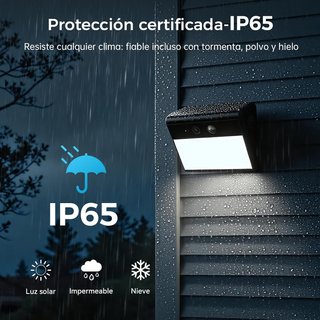 CÁMARA DE VIGILANCIA EXTERIOR SOLAR 2K CON LÁMPARA