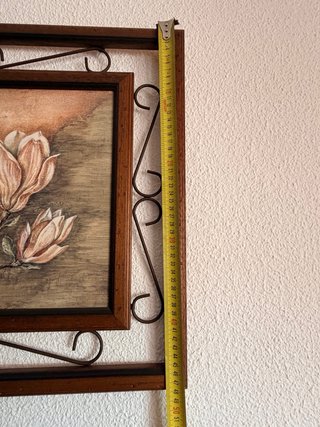 Cuadro decorativo madera y metal