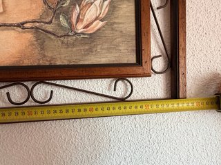 Cuadro decorativo madera y metal