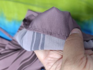 Pantalones rayas morado/marrón Talla L