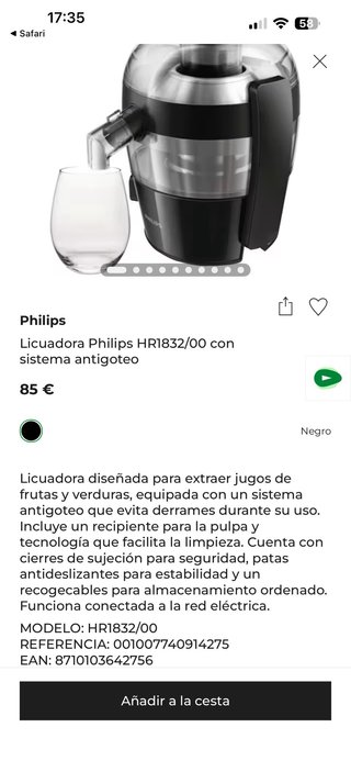 Licuadora Philips Viva Collection HR1832