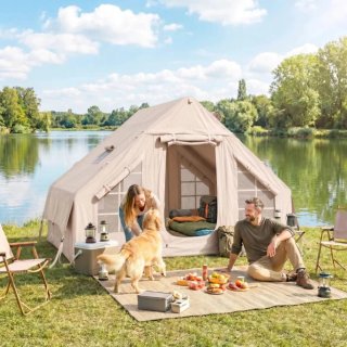 Tienda Campaña Inflable con Apertura Chimenea