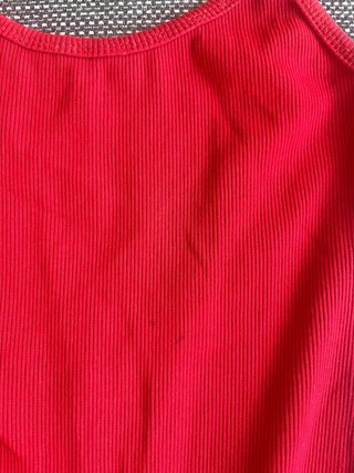 Mono canalé rojo tirantes XS