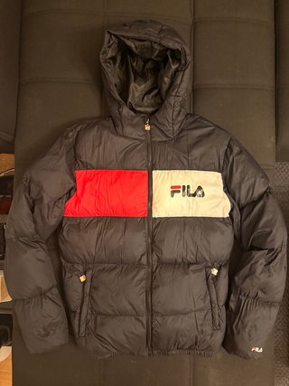 Plumífero Fila Scooter Puffer Jacket Negro Rojo