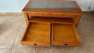 Mesa de centro madera y cristal