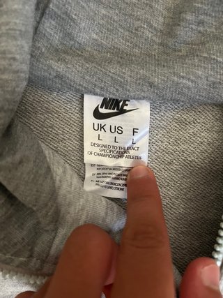 Felpa Nike grigia con zip