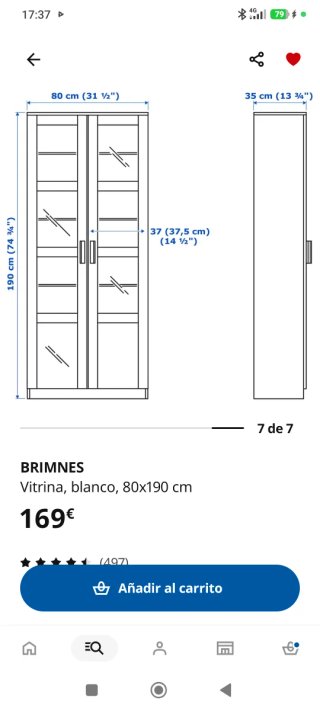 Vitrina Brimnes Blanca ikea