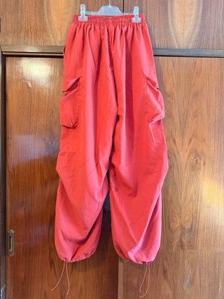 Pantalón Parachute Cargo Coral Shein - Talla S