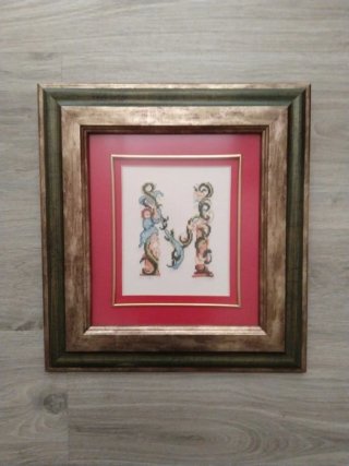 Cuadros decorativos con letras D y M