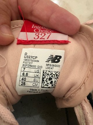 Zapatillas New Balance Rosa y Negro T40 modelo 327