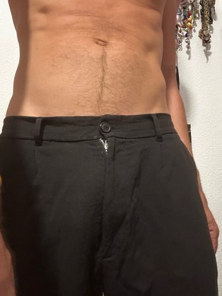 Pantalón de lino negro