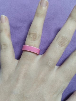 Anillo liso rosa
