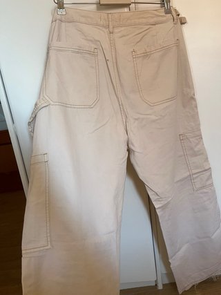Pantalón ancho Pull&Bear beige