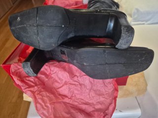 Botas altas piel sintética negras