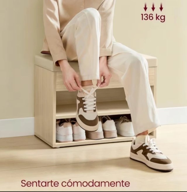 Zapatero con Asiento Tapizado