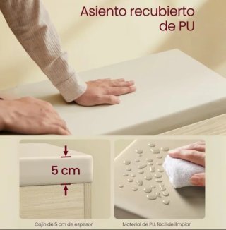 Zapatero con Asiento Tapizado