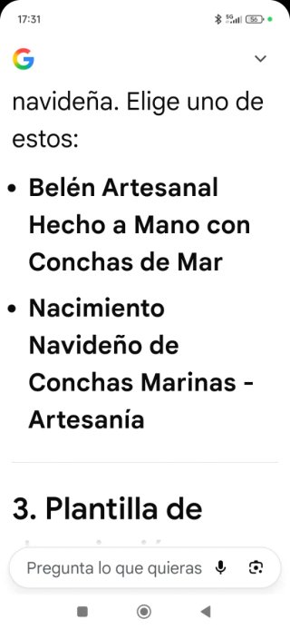Belén artesanal con figuras de conchas