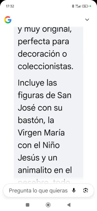 Belén artesanal con figuras de conchas