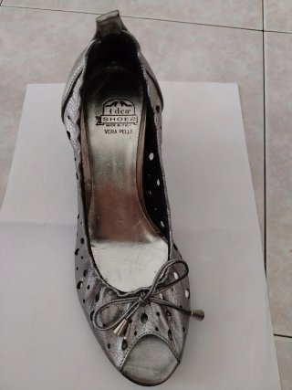 Scarpe Idea Shoes donna pelle argento