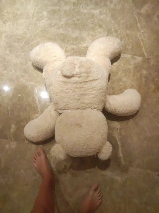 Oso de peluche gigante blanco y marrón