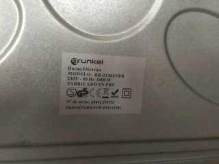 Horno de sobremesa gris