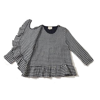 Sézane / Jersey de lana cuadros vichy B&N 38
