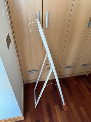 Espejo blanco con soporte