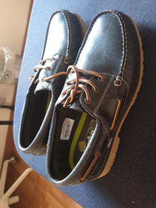 Zapatos Escolares Gorila Talla 42 Negros azulado
