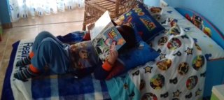 Conjunto patrulla canina  cama ,mesa y 2 sillas