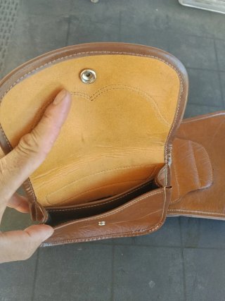 Coppia di borse in pelle per equitazione/sella