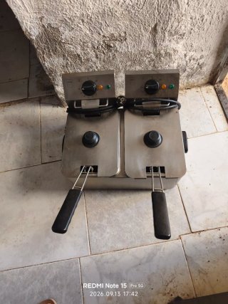 Freidora doble acero inoxidable