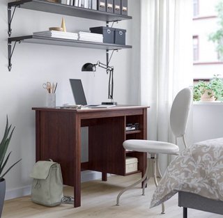 Scrivania Ikea Brusali Marrone 90x52cm
