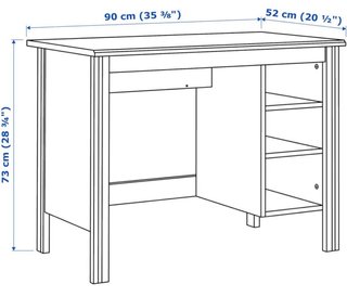 Scrivania Ikea Brusali Marrone 90x52cm