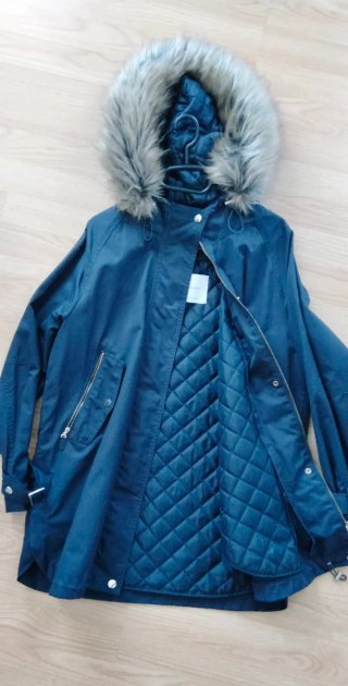 Parka Mango Mujer Azul Talla S