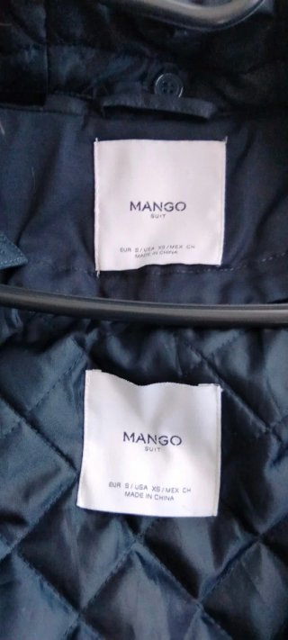 Parka Mango Mujer Azul Talla S