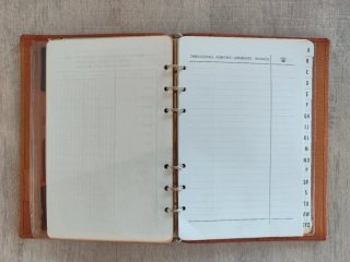 Agenda Vintage Piel Marrón Años 60-70