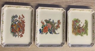 Set 3 Bandejas Japonesas Vintage Porcelana