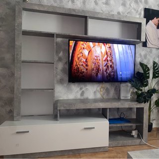 Mueble de salón modular gris