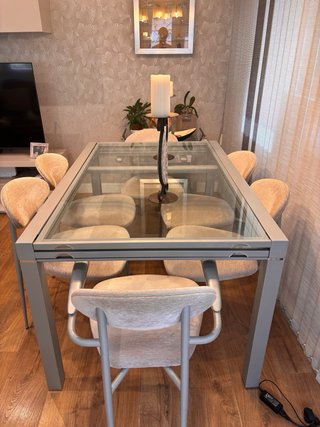 Mesa salón extensible 240cm y sofá 3 plazas
