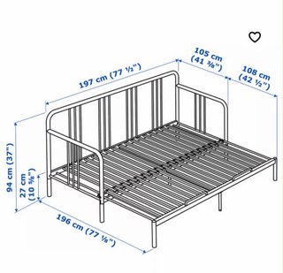 Sofa cama extensible twin con 2 colchones