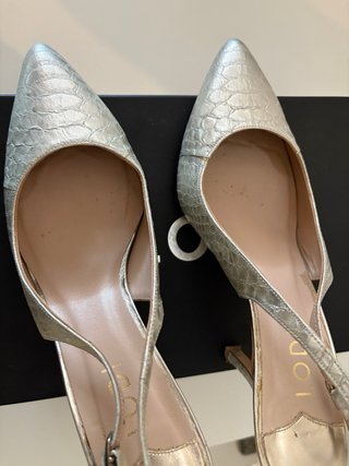 Zapatos Lodi tacón plateados talla 39