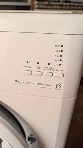 Lavadora Whirlpool 7kg 1000rpm A++