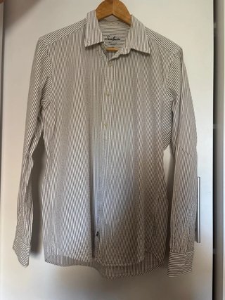 Camisa Scalpers rayas verdes y blancas. Talla 40