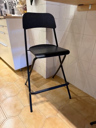 Taburete Alto Plegable Ikea Franklin Negro
