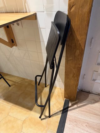 Taburete Alto Plegable Ikea Franklin Negro