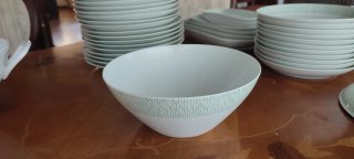 Bidasoa Vajilla Porcelana Verde y Blanca