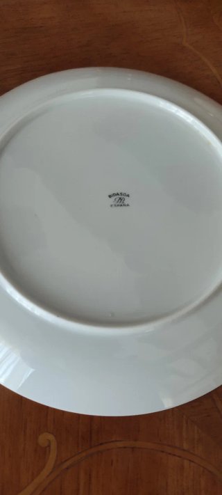 Bidasoa Vajilla Porcelana Verde y Blanca