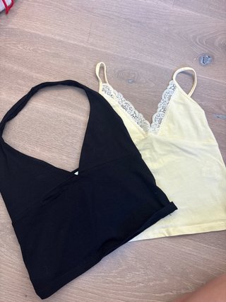 Conjunto de 2 Tops (Negro y Amarillo)