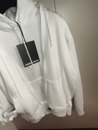 Felpa unisex cotone bianco taglia unica